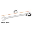 Llave combinada matraca reversible 24mmx330 mm largo, EXPERT 3