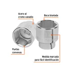 Dado de 1-7/8', 6 puntas, cuadro 3/4', TRUPER 2