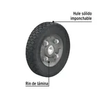 Rueda de hule sólido imponchable 7', un balero, PRETUL 3