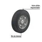 Rueda de hule sólido imponchable 8', doble balero, PRETUL 3