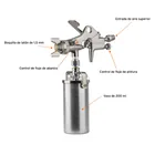 Pistola compacta p/retoque HVHP vaso alum, 1.5 mm, TRUPER 2