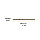 Broca HSS 2.0 mm Trugold para metal, TRUPER EXPERT 3