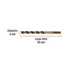 Broca HSS 6.0 mm Trugold para metal, TRUPER EXPERT 3
