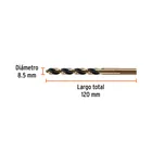 Broca HSS 8.5 mm Trugold para metal, TRUPER EXPERT 3