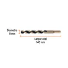 Broca HSS 11.0 mm Trugold para metal, TRUPER EXPERT 3
