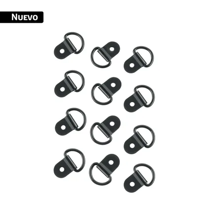 12 anclajes para amarre de carga, anillo en 'D' espesor 1/8'
