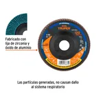 Disco laminado 4-1/2' grano 120 centro 7/8', plástico,TRUPER 2