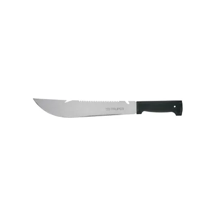Machete rambo 12', cacha inyectada negra, con funda, TRUPER