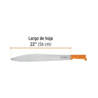 Machete acapulqueño de 22' cacha naranja, TRUPER 3