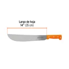 Machete estándar 14' cacha naranja remachada, TRUPER 3