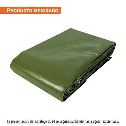 Lona uso rudo 6 x 12 m, verde olivo, 240 g/m2, TRUPER EXPERT