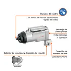 Llave (pistola) de impacto neumática 3/8', TRUPER 6