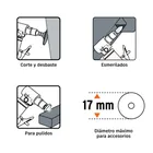 Kit de rectificador neumático recto 1/4' con estuche, TRUPER 5