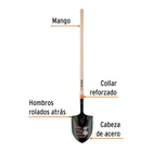 Pala irrigación T-2000, mango largo 45', TRUPER 2