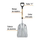 Pala sanitaria cabeza #14 de aluminio, puño 'Y', mango 27' 2
