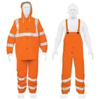 Conjunto impermeable doble capa naranja con reflejante, XG 1