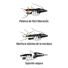 Pinza de presión 9', punta larga, TRUPER 4