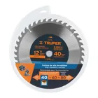 Disco sierra 12' para madera, 40 dientes centro 1', TRUPER 4