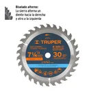 Disco sierra 7- 1/4' para madera, 30 dientes centro 5/8' 2