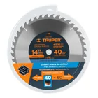Disco sierra 14' para madera, 40 dientes centro 1', TRUPER 4