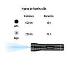 Linterna de aluminio LED Cree 500 lm con 2 pilas D, EXPERT 8