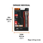 Linterna de aluminio LED Cree 500 lm con 2 pilas D, EXPERT 9