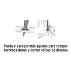 Barreta para tierra dura de 1'x175 cm, escoplo 67 mm, TRUPER 4