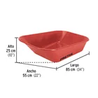 Carretilla 3.5 ft3 roja, angosta ,neumática, tubular, PRETUL 6