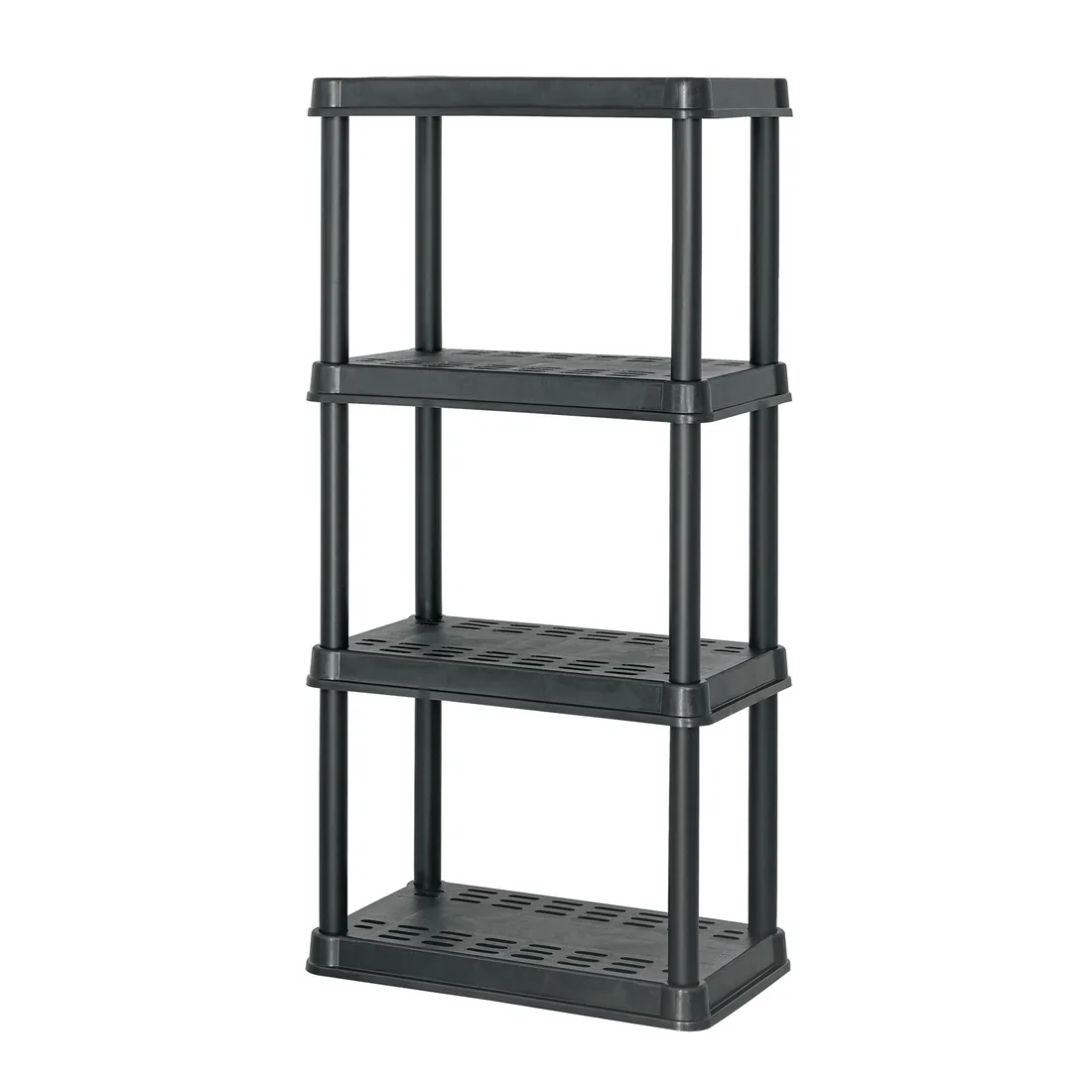 Estante plástico 4 repisas capacidad 45kg, 61x38x125, PRETUL
