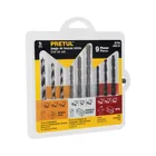 Juego de 9 brocas para metal, concreto y madera, PRETUL 1