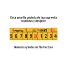Flexómetro rojo 3 m cinta 13 mm, en tarjeta, PRETUL 4