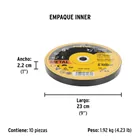 Disco abrasivo de corte preciso metal 9' x 2 mm, PRETUL 5