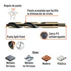 Broca HSS 7/8' Trugold para metal, TRUPER EXPERT 3