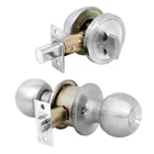 Combo cerraduras, llave-mariposa, cromo, HERMEX BASIC 2