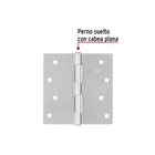 Bisagra cuadrada 4', acero satinado, cabeza plana, BASIC 2