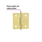 Bisagra cuadrada 2', acero latonado, cabeza plana, BASIC 2