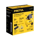 Kit Compresor lub, 20L, manguera y accesorios, 127V, PRETUL 3