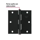 Bisagra cuadrada 3-1/2', acero negro mate cabeza plana BASIC 2
