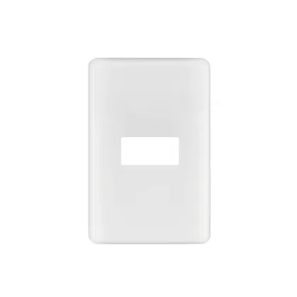 Placa 1 módulo de ABS, blanca, VOLTECK BASIC