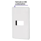 Placa 1 módulo de ABS, blanca, VOLTECK BASIC 2
