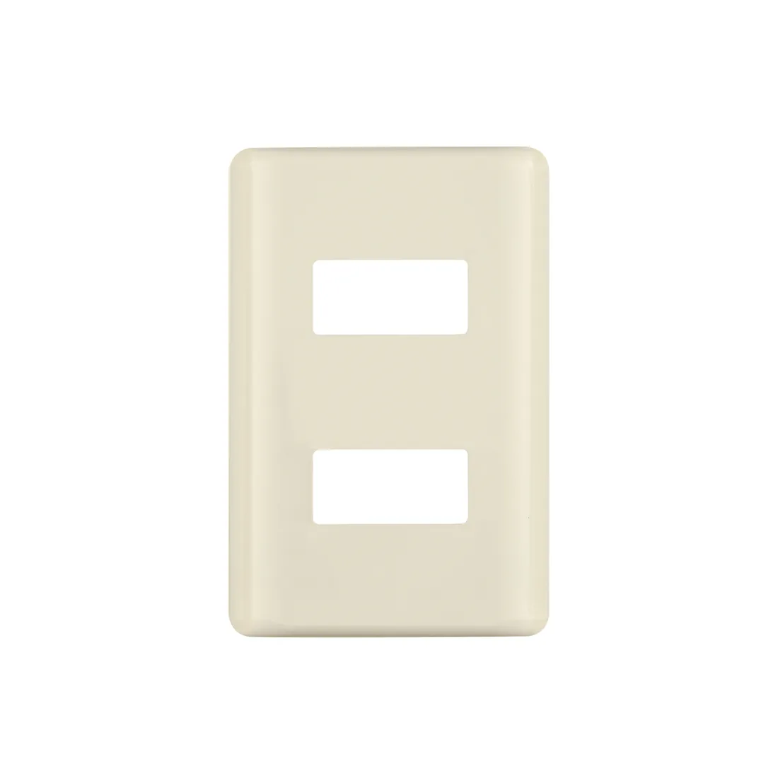 Placa 2 módulos, marfil, línea VOLTECK BASIC