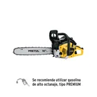 Motosierra 45 cc a gasolina con barra de 16', PRETUL 1