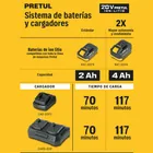 Batería ion litio, 20V, 4 Ah, PRETUL 4