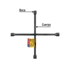 Llave de cruz 16', acabado negro mate, PRETUL 2