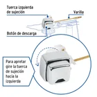 Botón frontal plástico cromado para WC, FOSET 2
