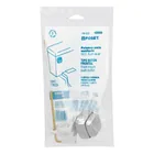 Botón frontal plástico cromado para WC, FOSET 3