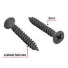 100pijas#8x1-1/4'cabeza plana phillips multiusos cuerda fina 2