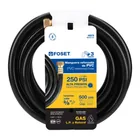 Manguera para gas, PVC negra, 3/8' flare, 5 m, FOSET 5