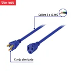 Extensión de uso rudo aterrizada 6 m calibre 16, VOLTECK 2