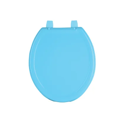 Asiento redondo ligero para WC, abierto, azul, BASIC